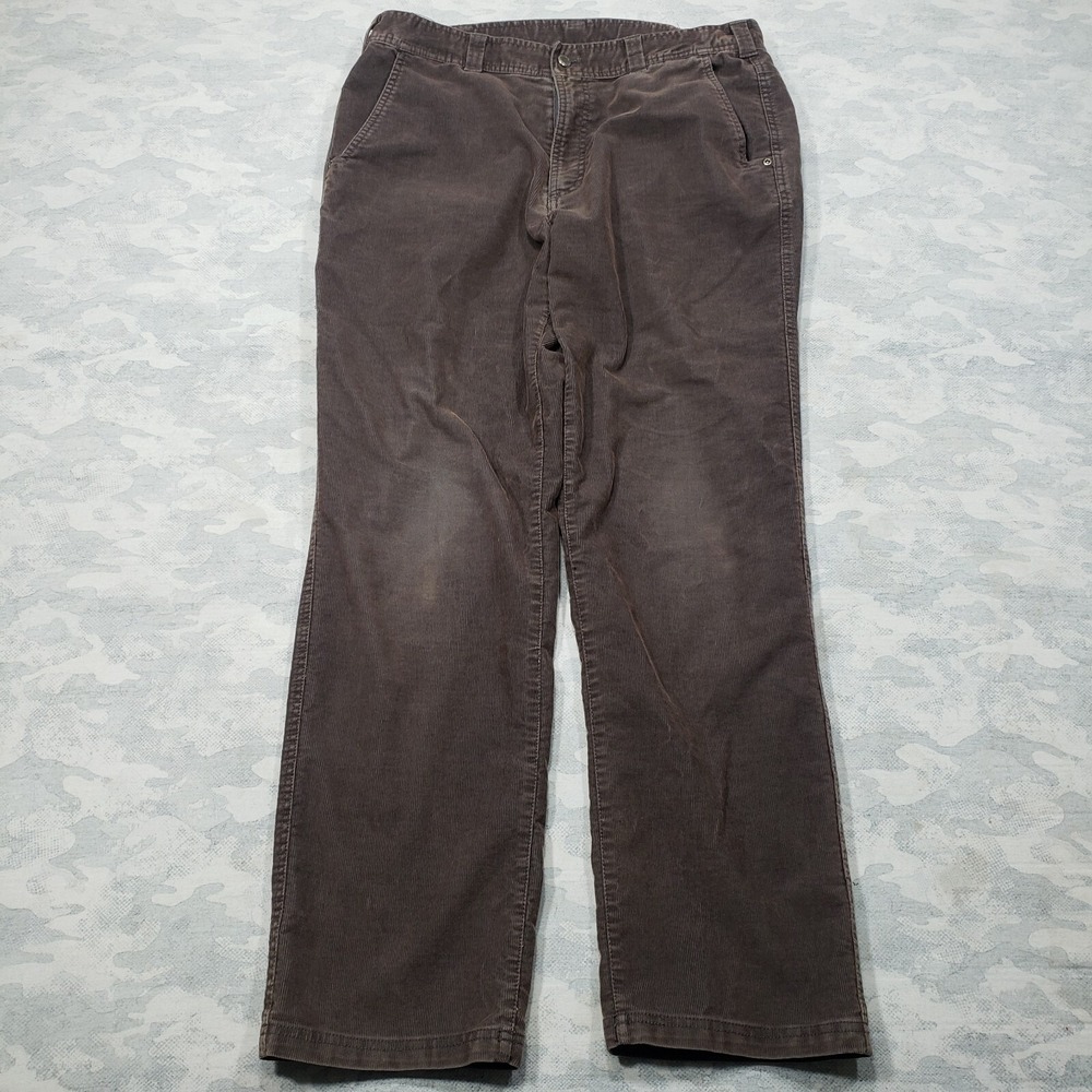Exofficio Pants Mens 36 Brown Corduroy Straight Leg Outdoors